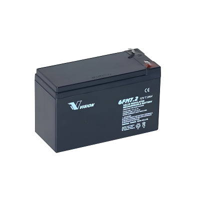 Batteri, Vision 6FM7.2, 12V, 7,2Ah (til S100, S200, S400)