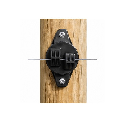 Isolator, Type W, til tråd, sort