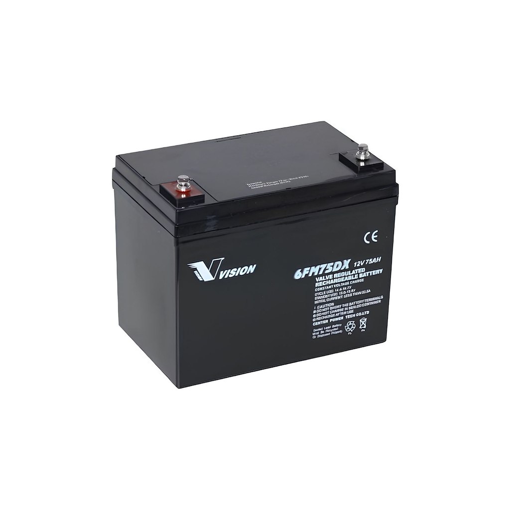 Batteri, Vision 6FM75TD-X, 12V, 75Ah
