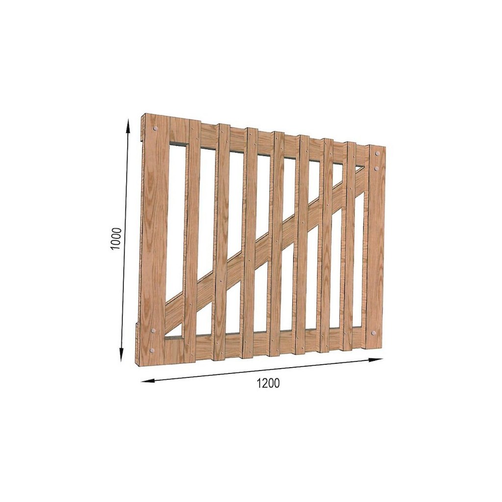 Klaplåge 120cm ubeh. eg