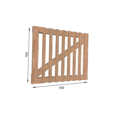 Klaplåge 120cm ubeh. eg