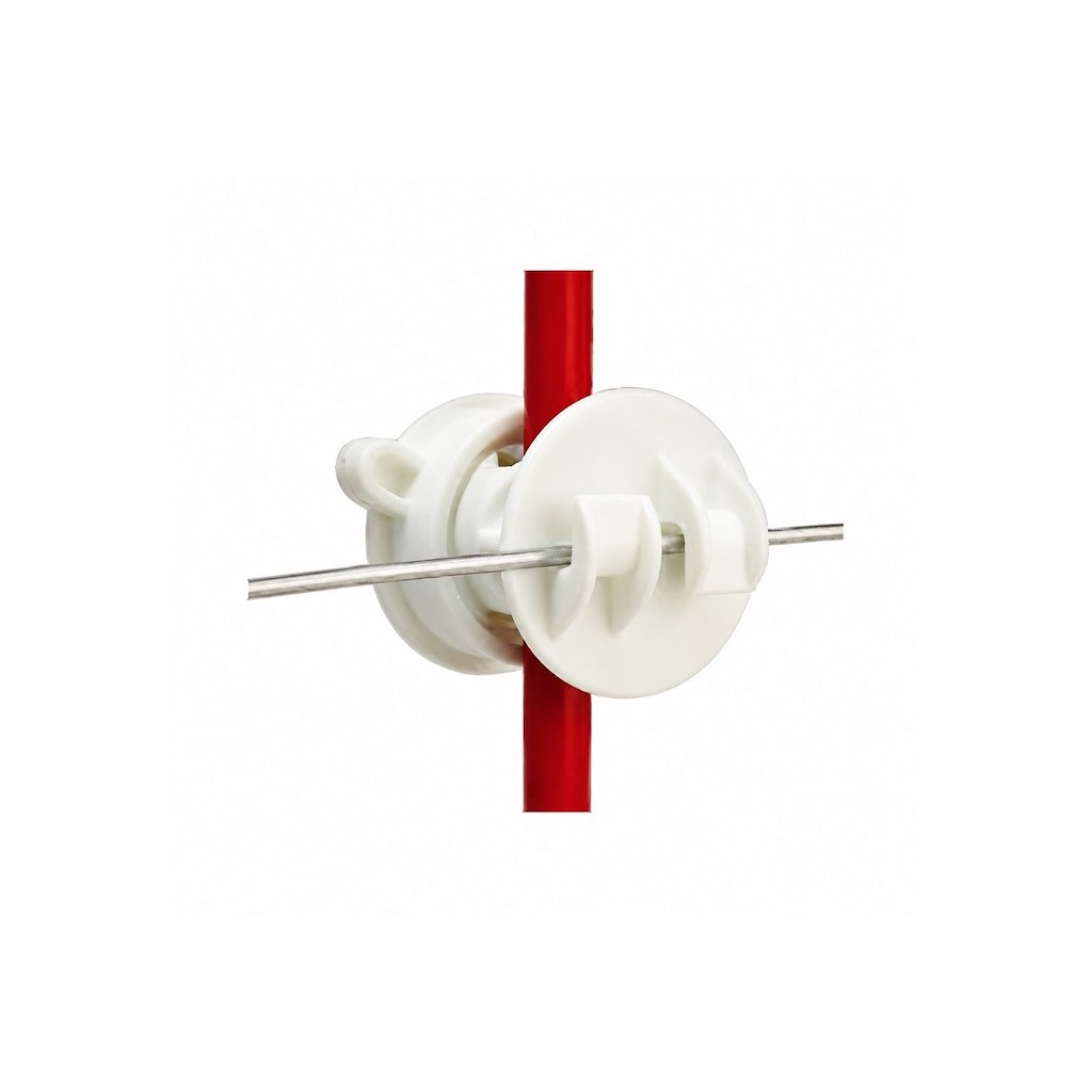 Isolator t/jernpæl, hvid, 10stk